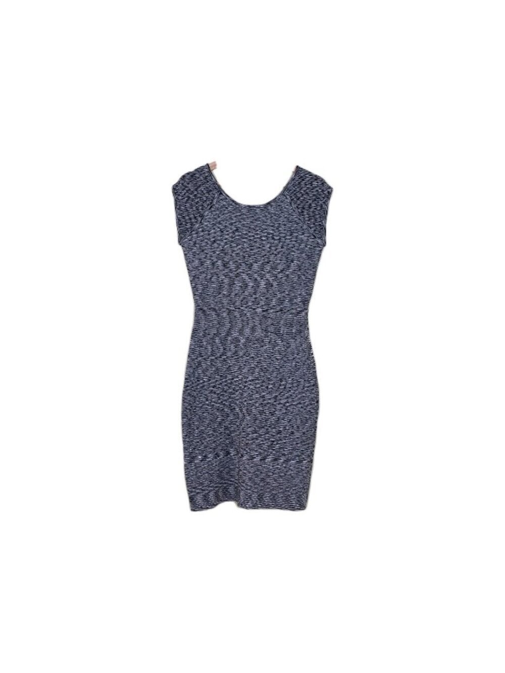 Issa London Knit Bodycon Midi Dress L Back Zip SS Textured Slinky Drape Feminine